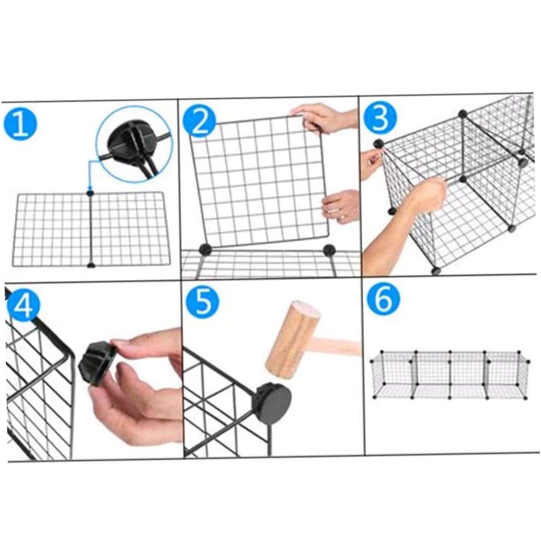 Conectores de cubos de alambre, 40 piezas de plástico Conectores de cubo de cubo de plástico conectores de cubos de alambre para organizador de almacenamiento de armario modular y estantería de almac