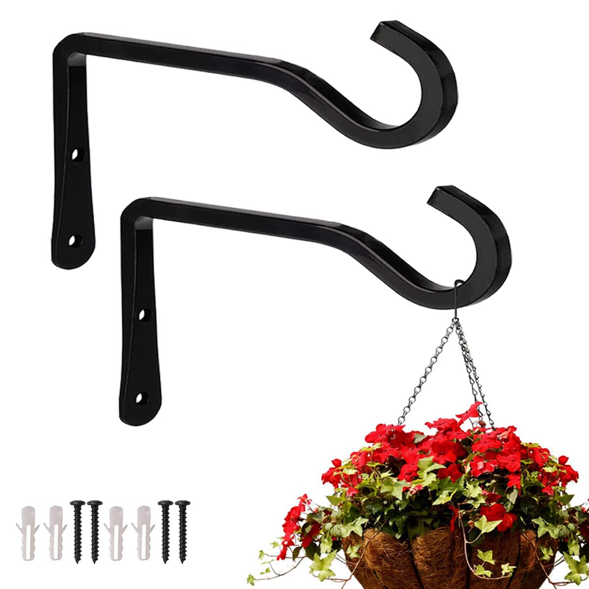 EMAGEREN Ganci per Piante Appendere, Gancis porta vasi da parete, Supporti per vasi a parete, Ganci da paretes per piante Staffe per Mangiatoie Uccelli Lanterne Decorazione (2 pezzi* uccellino e nido