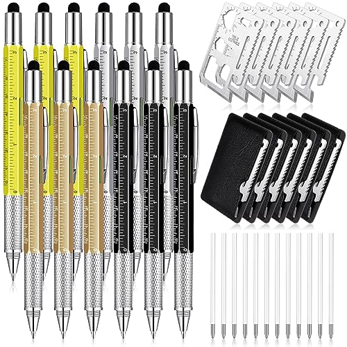Image of Sabary 36 Pcs Gifts for Fathers Day Multitool Pen Gift for Men Birthday Gift Including 6 in 1 Tool Pen, Stainless Steel 11 in 1 Beer Opener Credit Card Tool and Black Refill (Fresh Color)