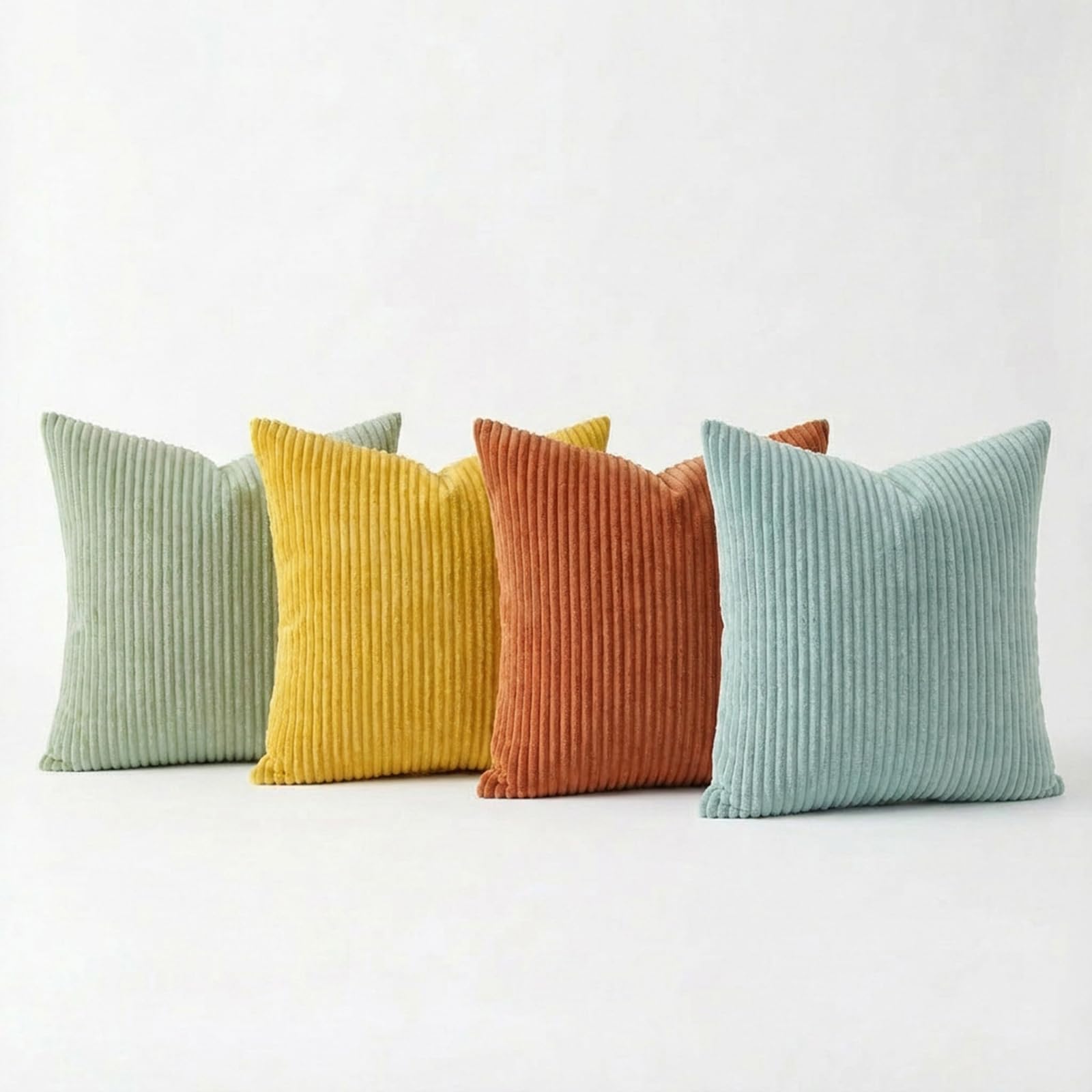 ALCXAZS Ins Style Pillow Cover Soft Corduroy Pillow Cover Solid Throw, Type A