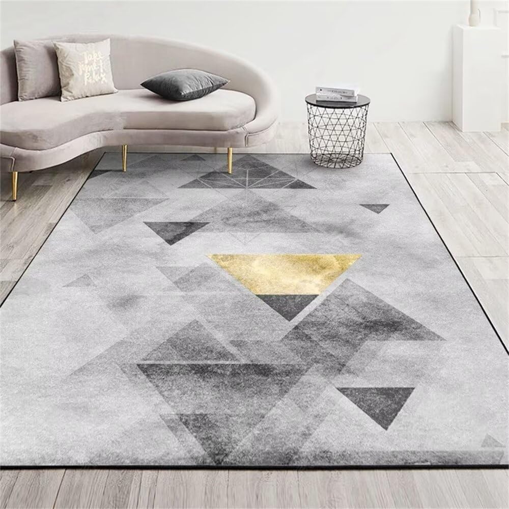 Moquette grande taille pour chambre enfant et ado garçon gris jaune moderne