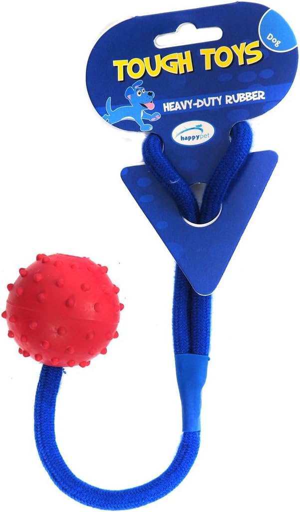 HAPPYPET Rope Ball Dog Toy Strong Tough Durable Fun Interactive Chewing Floatable Playing Catch Fetch Lightweight Tugging Pulling for All Breeds 2.5"