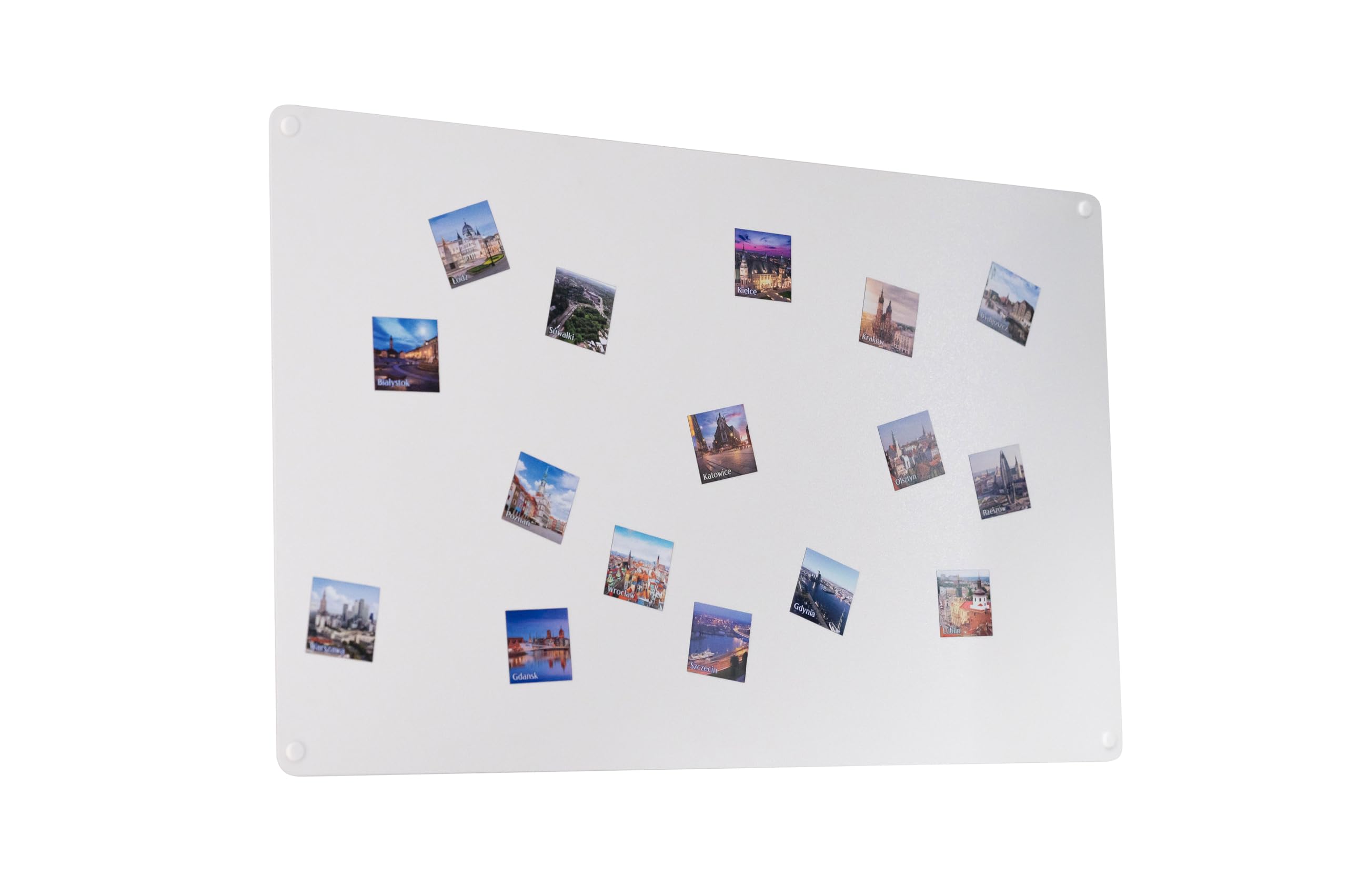 STALFORM Magneetbord Wit 58x48 cm - Magnetisch Bord voor aan de Wand – Metalen Bord Memobord – Magnetisch Wandborden Ultradun Staal