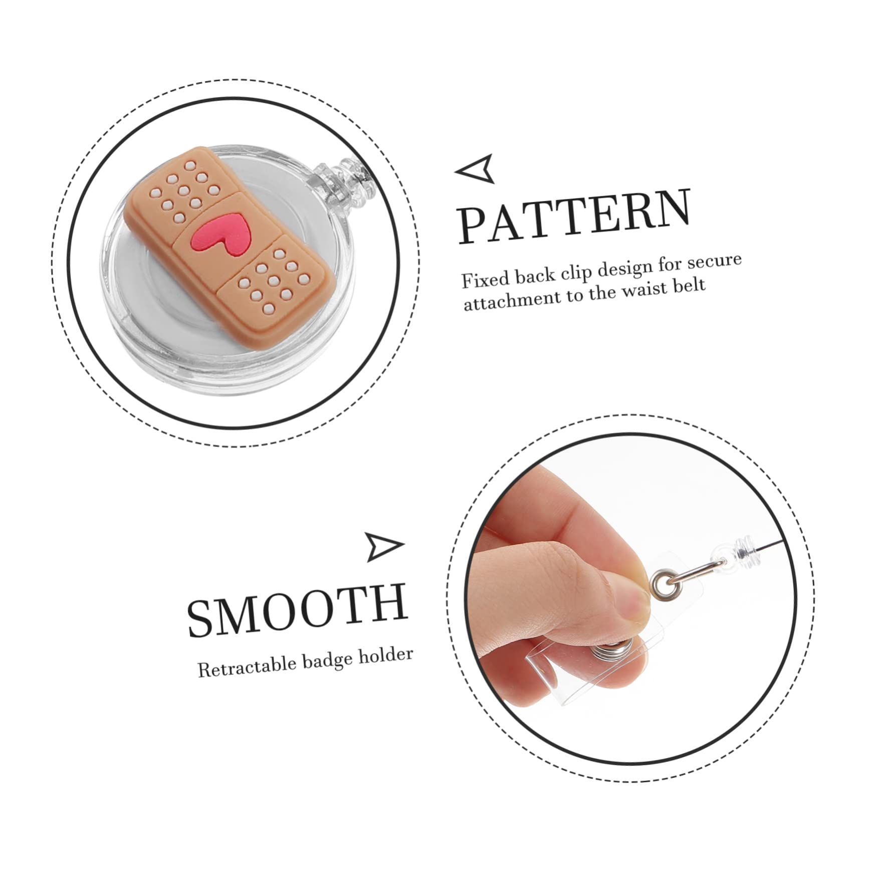 NUOBESTY Lot De 5 Porte-badges Rétractables Pour Technicien En Accessoires Pour Badges D'étudiant Porte-badges Nominatifs Porte-badges Portables 4 Pièces X 5