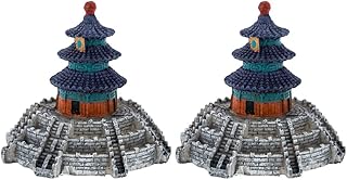 LUOZZY 2 peças de altar falso modelo de altar de peixe decoração de altar resina artesanato paisagismo estátua ornamento