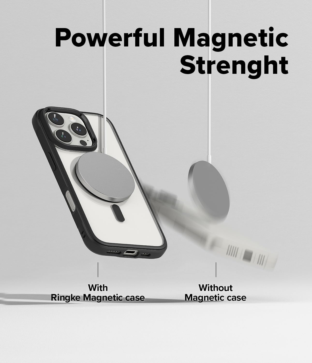 Ringke Fusion Bold for iPhone 16 Pro Max Case, Compatible with MagSafe, Textured Sides for Grip, Anti-Yellowing Technology, Clear Back to Show Phone Color - Magnetic Black - Image 7