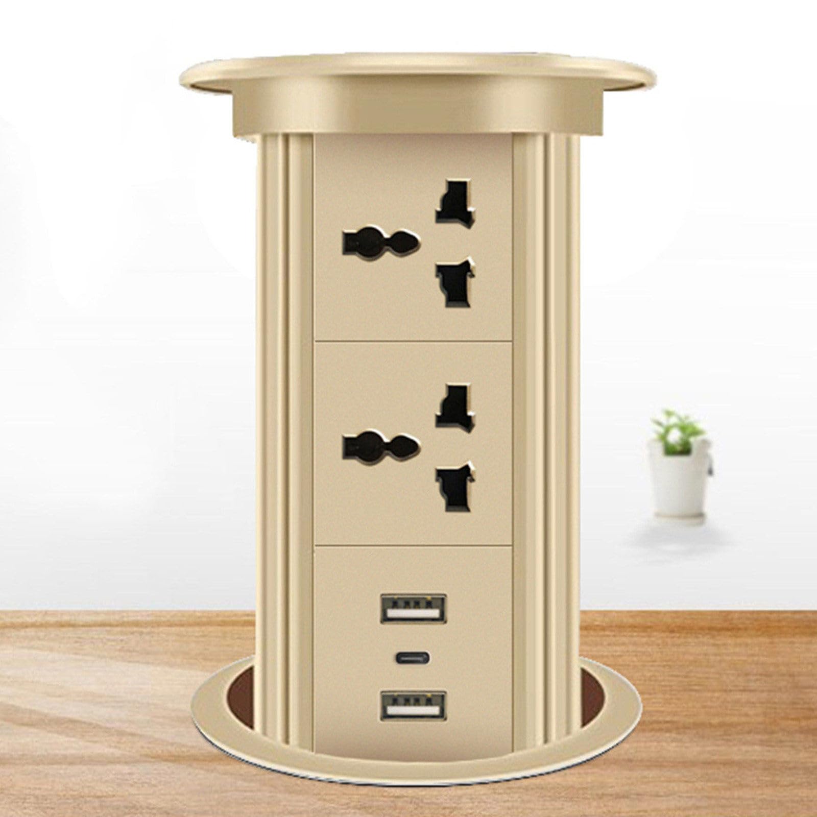 Power Strips Pop Up Socket, Hidden Desktop Switch Strip, Embedded Suitable for Kitchen, Office, Conference Room(E)