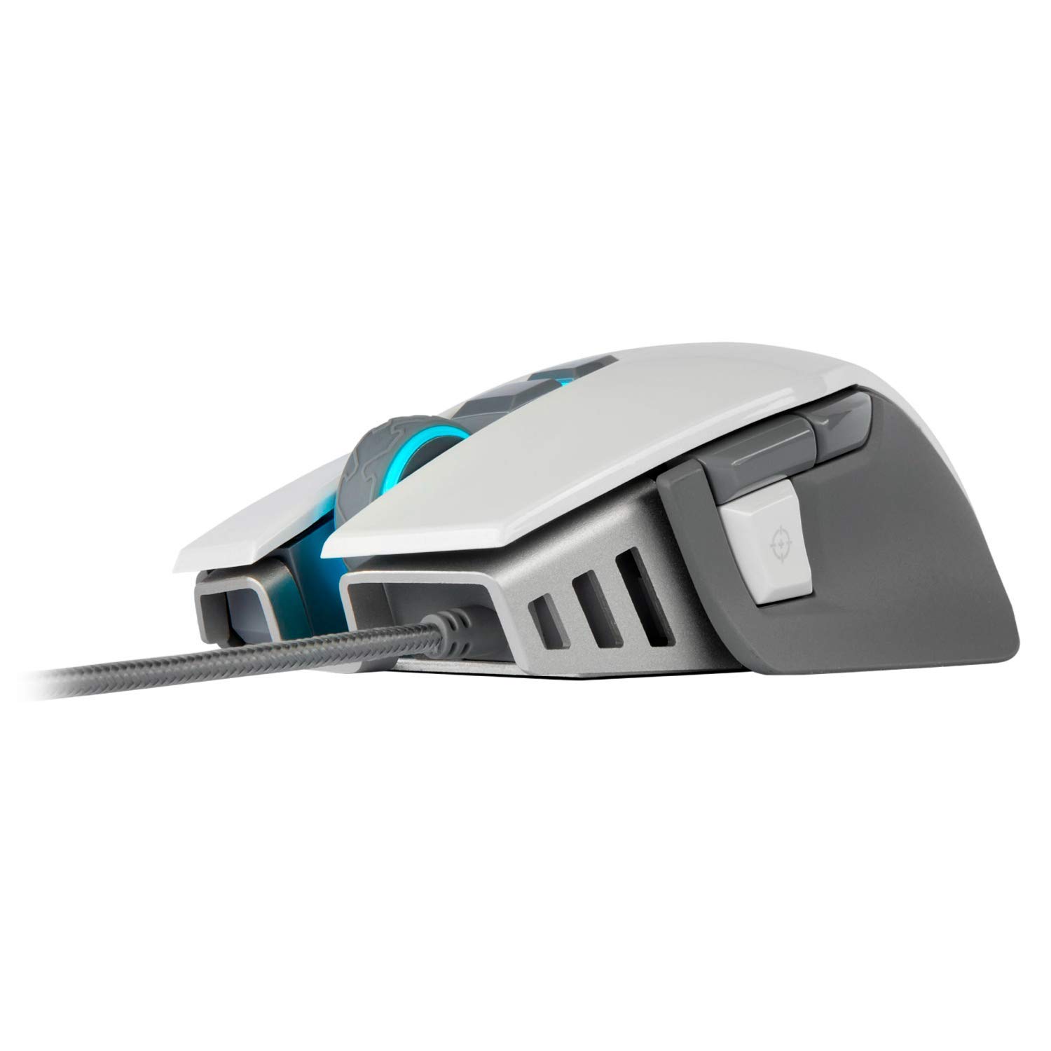 CORSAIR M65 ELITE RGB - FPS Gaming Mouse - 18,000 DPI Optical Sensor - Adjustable DPI Sniper Button - Tunable Weights - White (Renewed)