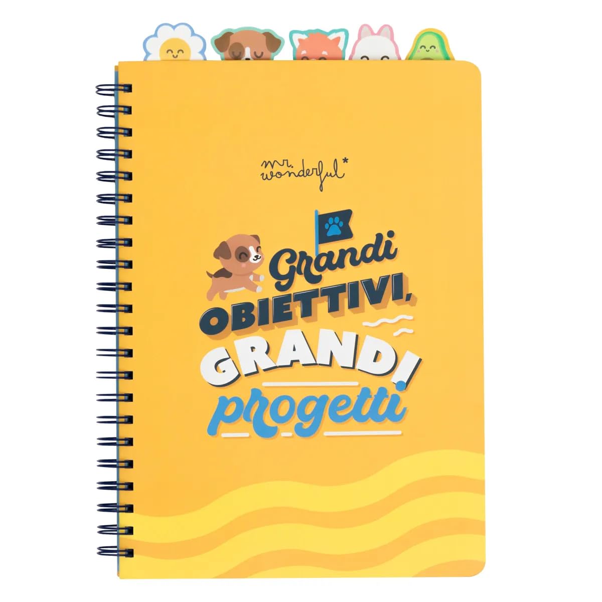 Mr. Wonderful - A4 Notebook with Tab Dividers - Big Goals, Big Projects
