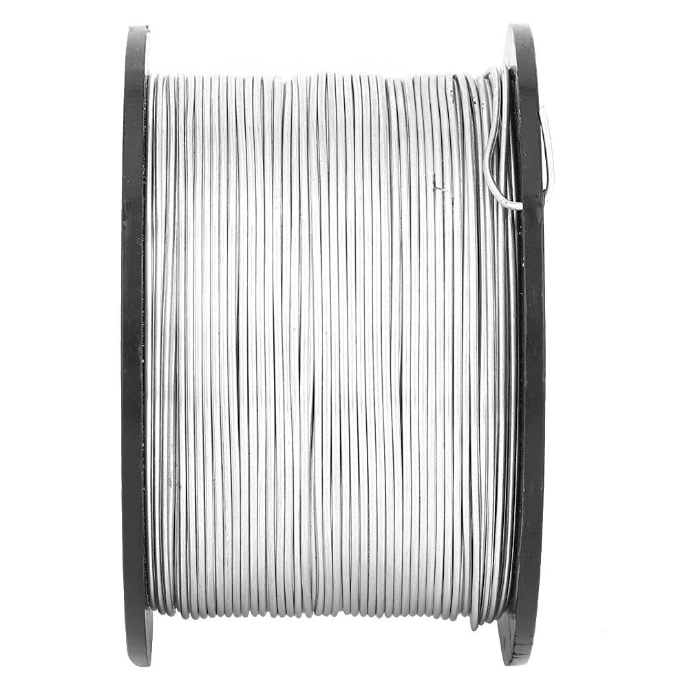 Ejoyous 4pcs Fil d'Armature en Acier, 110m 0,8mm, Silver, pour Machine de Liage Automatique de Barres d'Armature