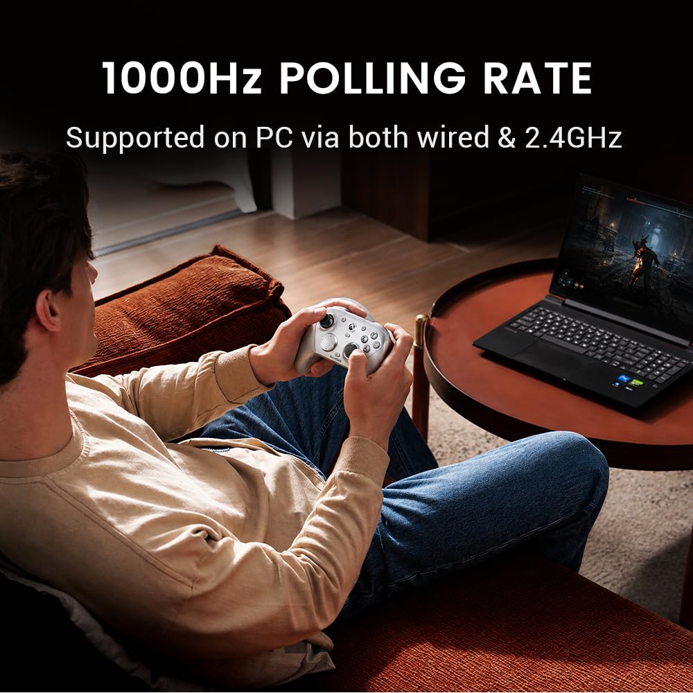 GameSir G7 Pro Mando Xbox Cable/PC Inalámbrico, TMR, 1000Hz,Plata