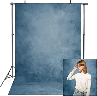VEOEOV 1.5X2.1m Photo Backdrop Abstract Light Blue Photography Backdrop for Studio Props
