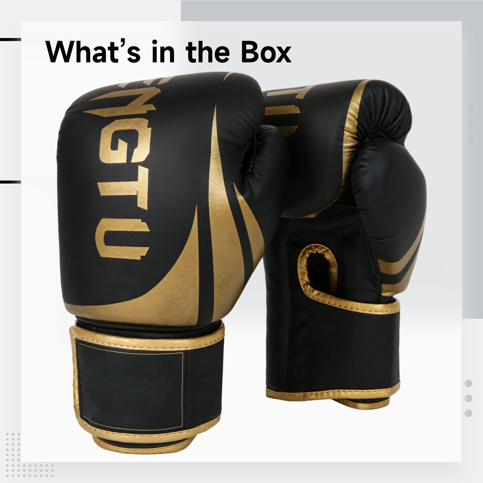 Guantoni da boxe per adulti, 283,5 g, adatti per mani di lunghezza 16-20 cm, guanti da palestra in PU resistenti agli strappi con imbottitura in schiuma imbottita, guanti da allenamento elasticizzati