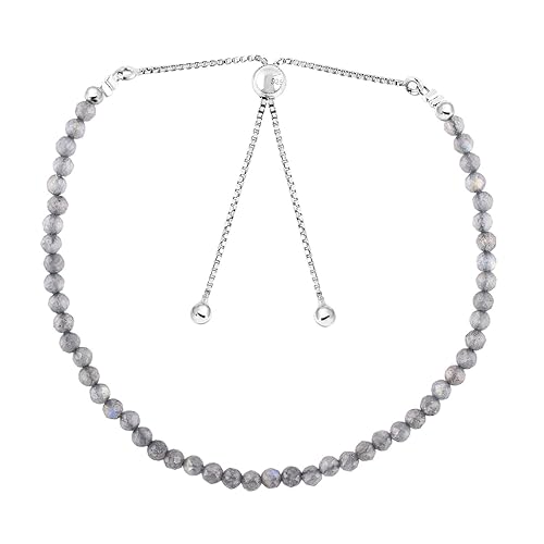 Miniatura 109 de OdrillionGems Natural Yaxaite Gemstones Bolo Bracelet 925 Sterling Silver Faceted Rounds Beads Handmade Minimalist Jewelry Healing Crystals