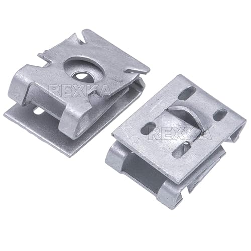 Miniatura 5 de Rexka 10pcs Fender Liner Splash Shield U Nut Clip N-909-591-01 Compatible con Volkswagen Audi A3 A6 A7 Escarabajo CC Eos Golf GTI Jetta Passat Tiguan