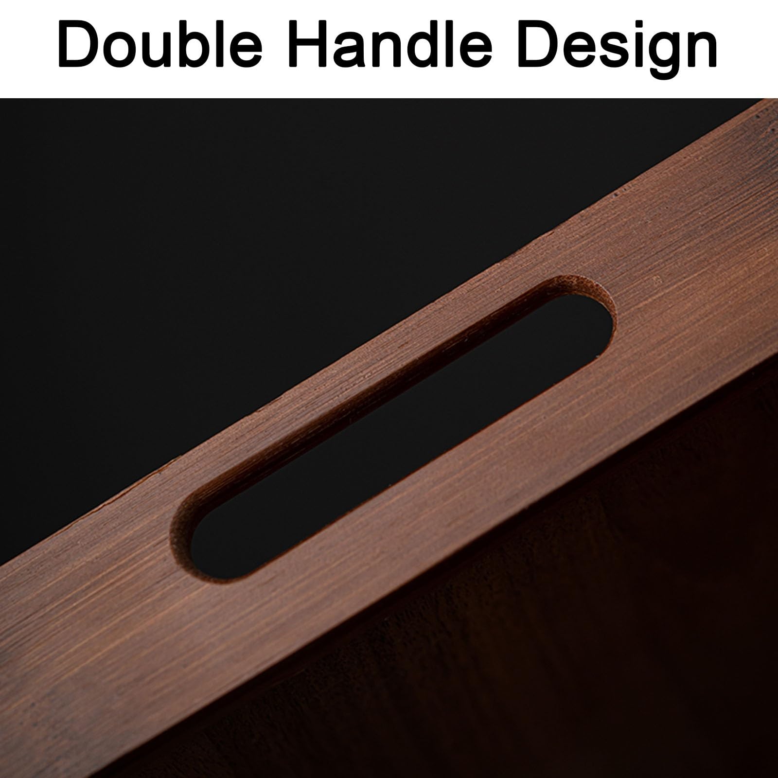 Bandejas de Madera, Bandejas para Servir Comida para Desayunos en la Cama, Almuerzos, Cenas, Aperitivos, Patios, Mesas de Centro, Barbacoas y Fiestas(Yellow,33cmx22cmx4cm)