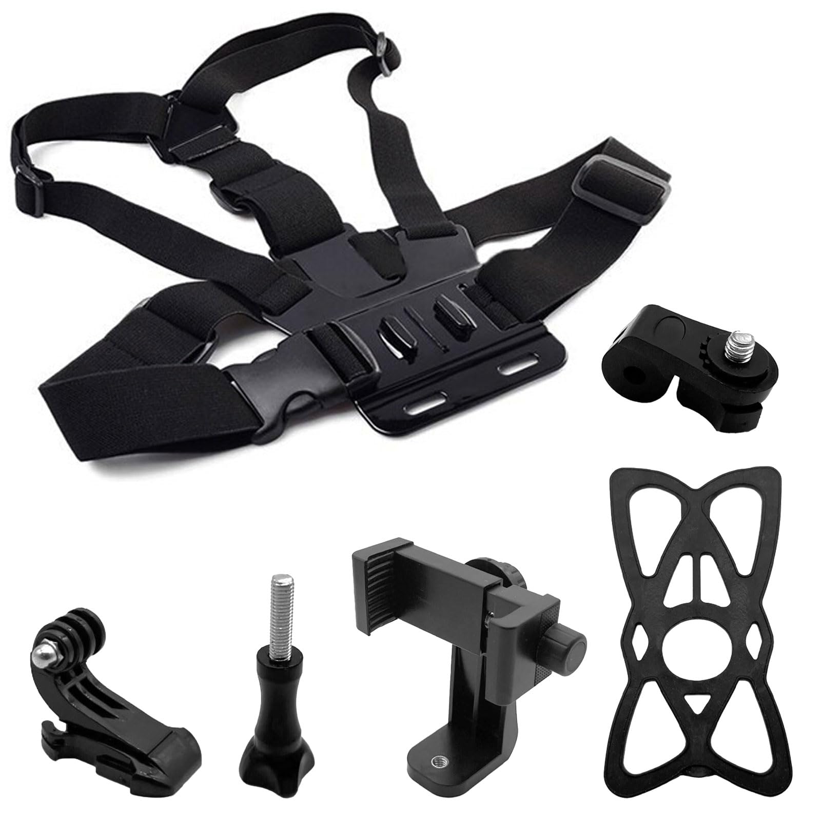 Vamson Per Gopro Accessori Per Montaggio Su Cinghia Per La Testa Regolabili Per Go Pro Hero 12 11 10 9 8 7 6 5 4 3 Per SJCAM Per Insta360 VP202 - Foto 4