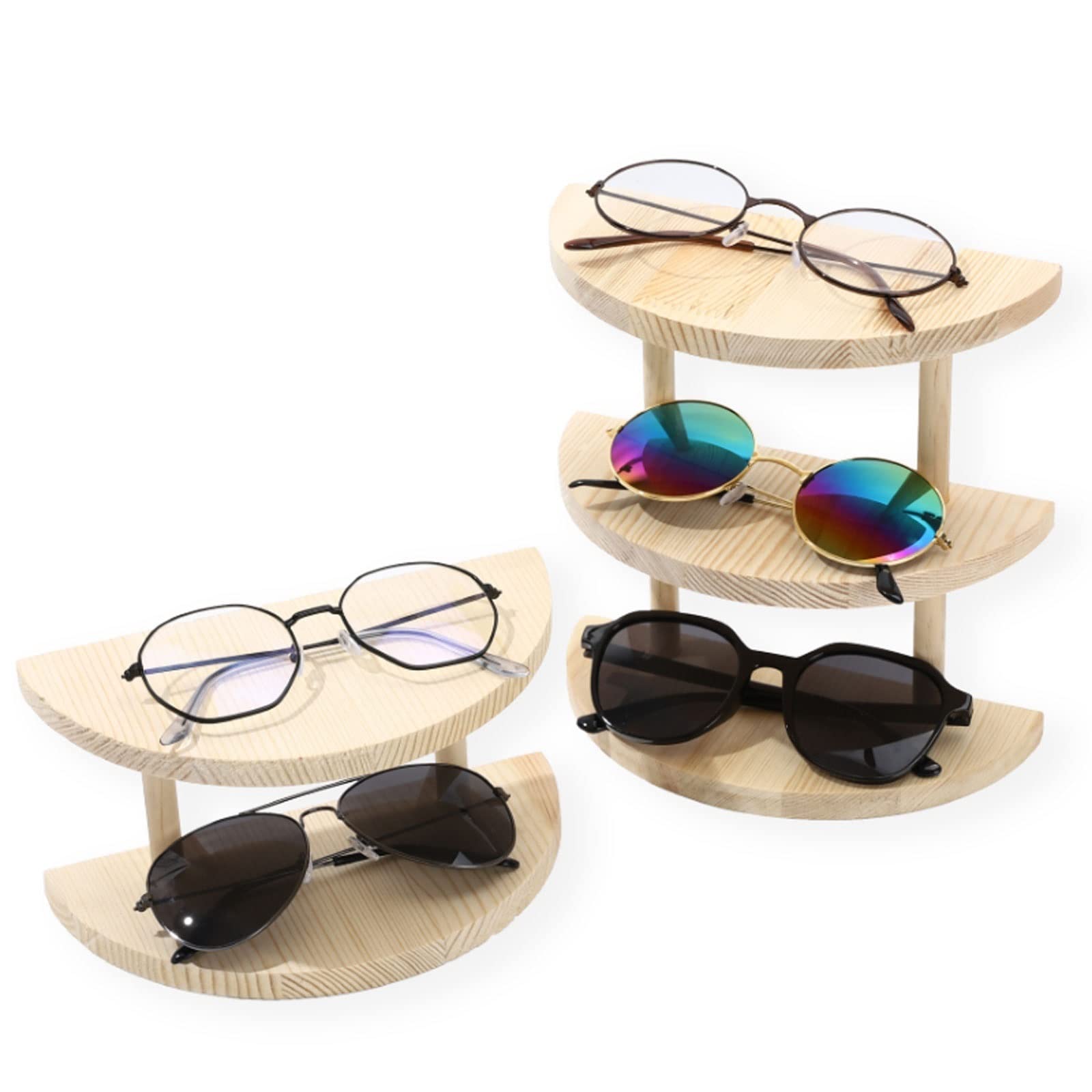 Brillenhalter Ständer Massivholzbrillen Sonnenbrillen Display Rack Organizer Box Brillen Rack Halter Lagerung Tray Store Exhibit Präsentation Showcase Dekoratives Geschenk (Size : C)