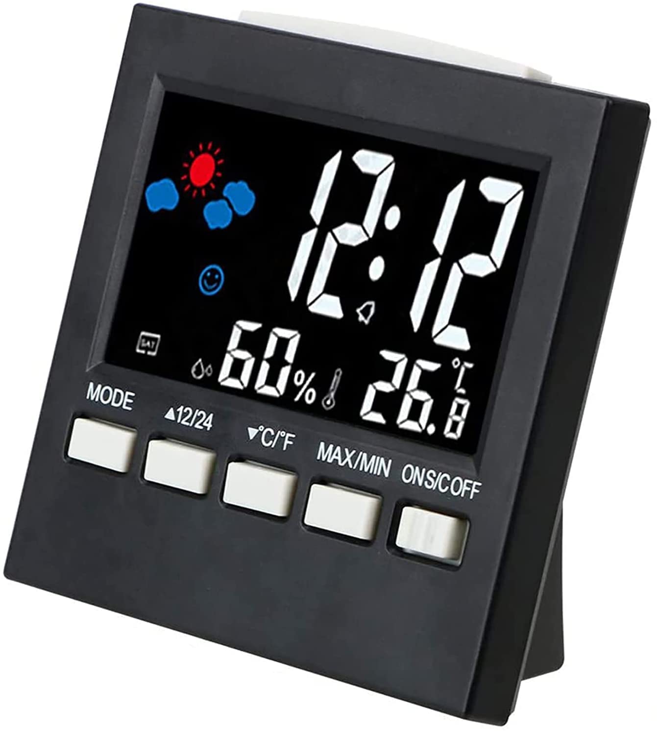 Reloj Led De Proyección Interna, Termómetro, Higrómetro, Cli