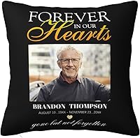 Vista 10 de Fundas de almohada conmemorativas personalizadas, fundas de almohada personalizadas para añadir el nombre de la foto, fecha y nombre, impresión