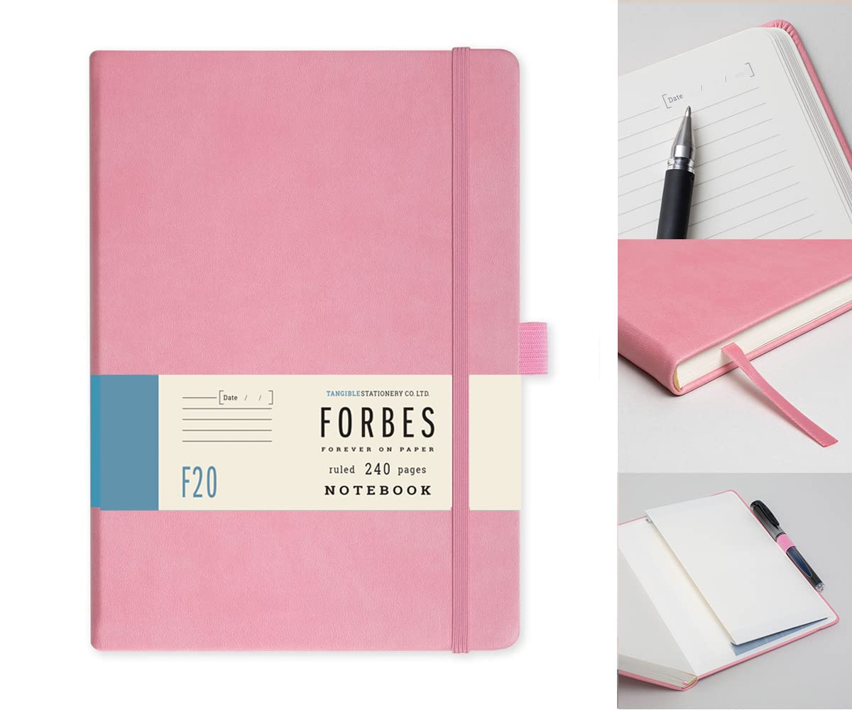 Tangible Stationery Co. Ltd, FORBES Classic Notebook A5 Lined, 240 Pages, 80gsm Ivory Paper, Elastic Closure