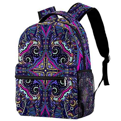 Sac à dos de voyage mandala pour ranger gourde et affaires d'enfants