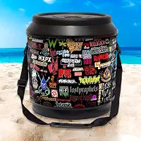 Cooler Térmico 21L com Alça Ajustável, Design Rock Bands, Capacidade 24 Latas
