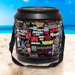 Cooler Térmico 21L com Alça Ajustável, Design Rock Bands, Capacidade 24 Latas