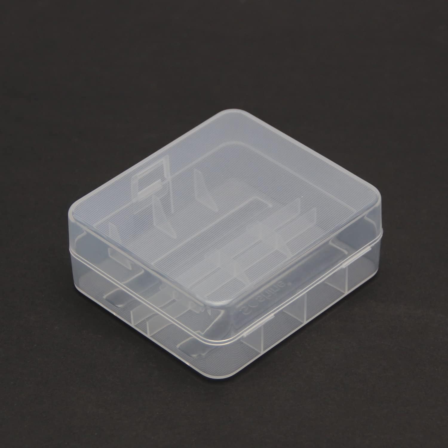 Fielect 5Pcs 26650 Battery Storage Case Box Holder Transparent, 2 Capacity