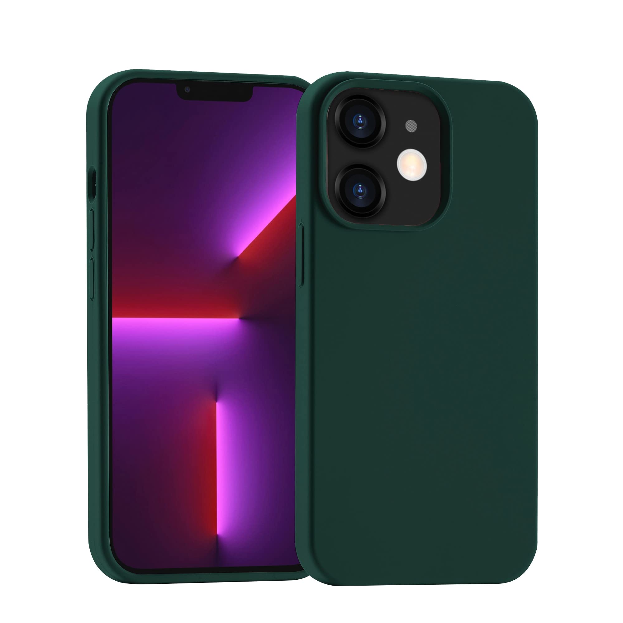 Captese Silken Premium Silicone Case with Hard PC Back for iPhone 12/12 Pro, Support Wireless Charging, Slim and Lightweight (Midnight Green) (B0B24SGNHM) Amazon Price History, Amazon Price Tracker