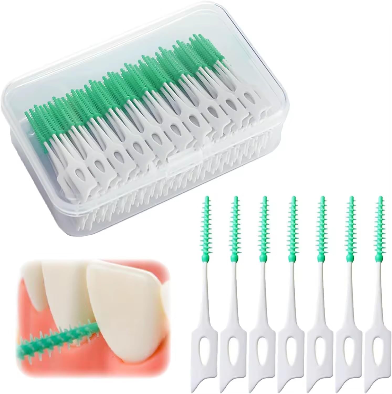 40 Pcs Interdental Manual Adult Brush – Ultra Tight Bristle Flossing Head Oral Dental Cleaning Picks Soft Toothpick Flosser Sticks for Daily Hygiene-image-4