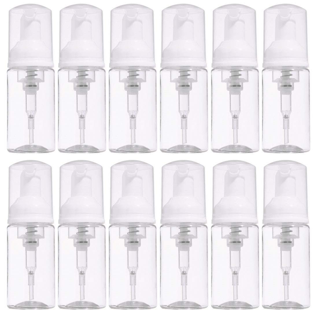 DZTIAN 17 Pcs 1oz 30mL Empty Bottle Travel Soap Bottle Mini Foaming Soap Pump Dispenser Plastic Foam Dispenser Bottle for Cleaning Travel Cosmetics Packaging (BPA Excluded )