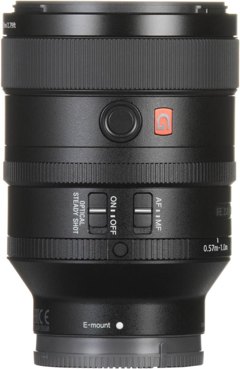 Sony SEL100F28GM 100mm f2.8 Medium-telephoto Fixed Prime Camera Lens, Black