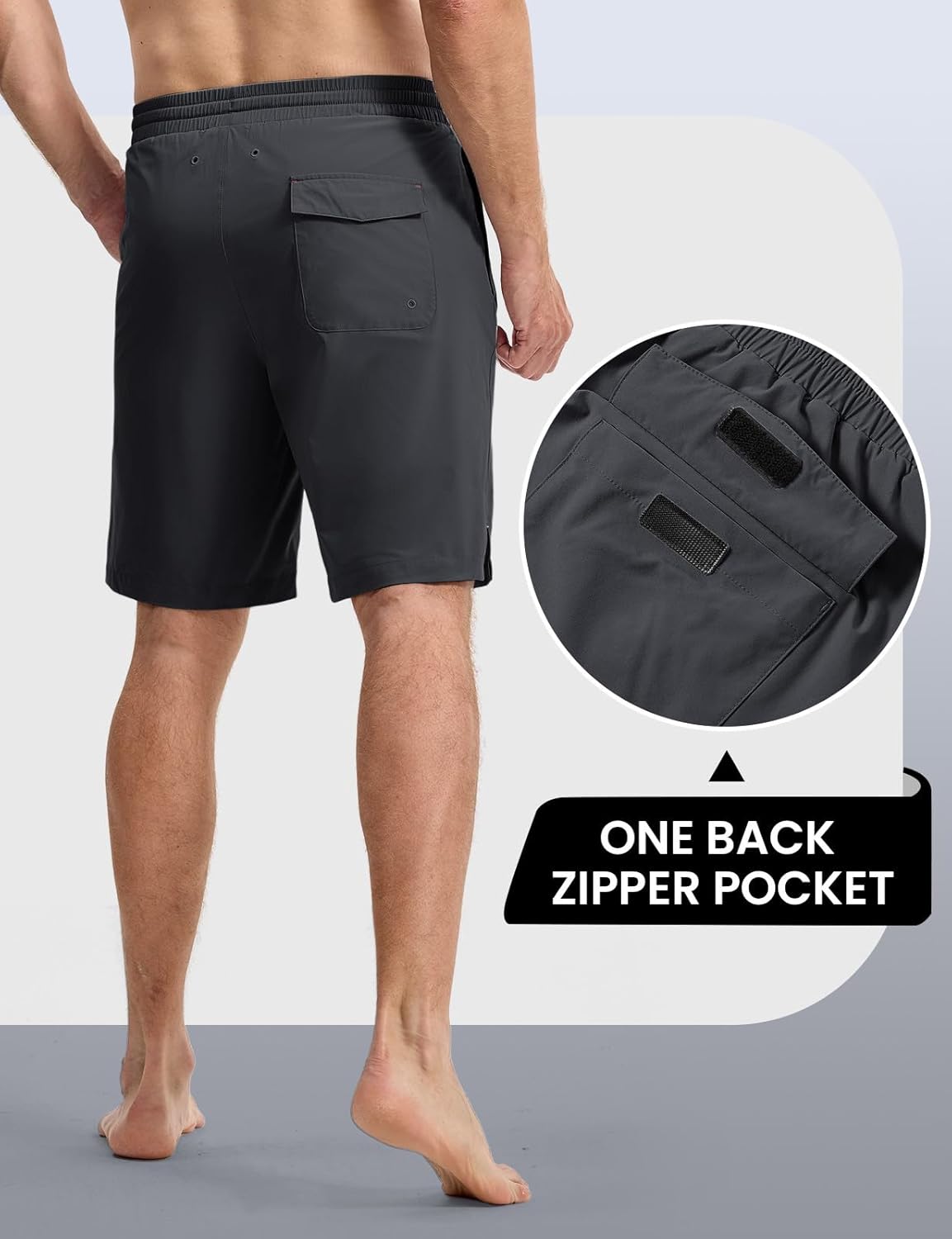 TBMPOY Men's Swim Trunks 9" Quick Dry Board Shorts Mesh Lining Bathing Suit Swimming Beach Swimwear Zipper Pockets - Image 3