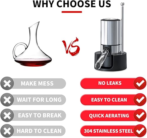 Miniatura 3 de Regalos de vino - Aireador de vino Pourer-Rocyis Dispensador de vino eléctrico, decantador de vino inteligente de un solo toque con base de