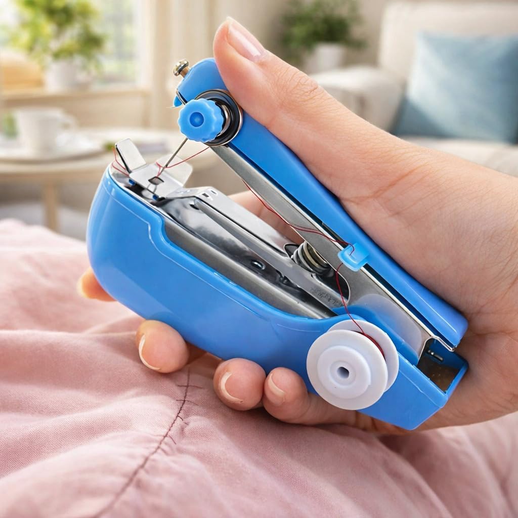 PANCA Handy Stitch Mini Hand Sewing Machine | Portable Handheld Silai Machine Stapler Style for Quick Clothes Repair & Home Tailoring | Manual Stitching Tool for Fabric, DIY & Travel-image-14