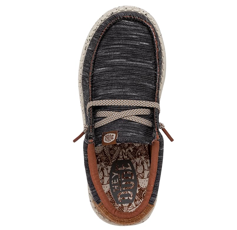 Image of HEYDUDE Wally Kids Jersey | Kids Shoes | Lace Up Loafers | Comfortable & Light-Weight