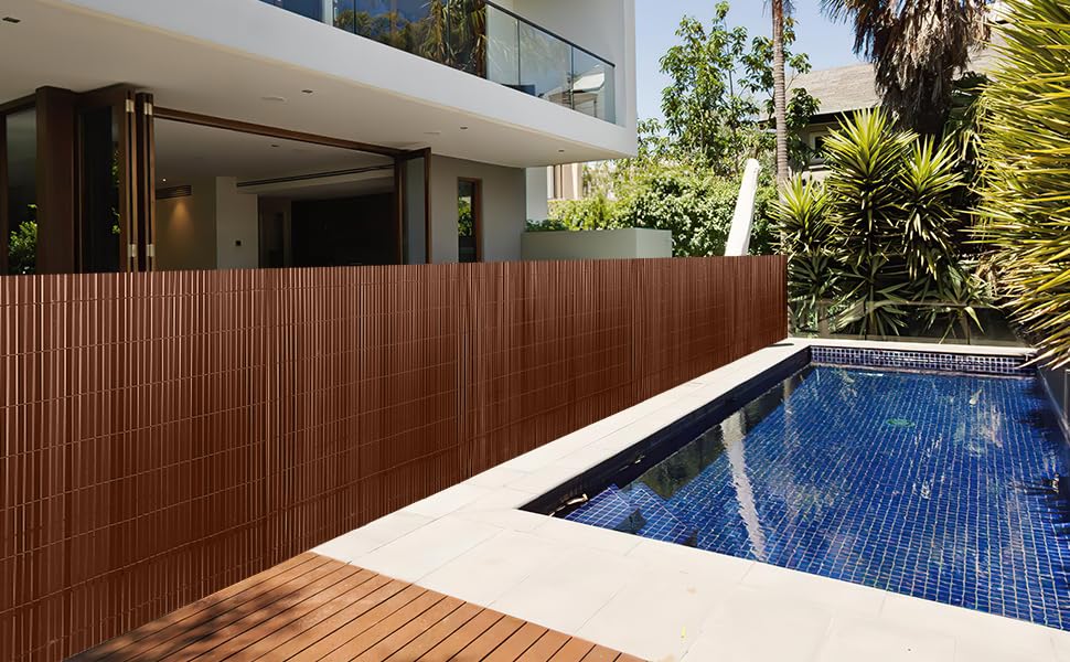 Canniccio PVC Recinzione recinto Balcone frangivento Doppio 1 x 3 m