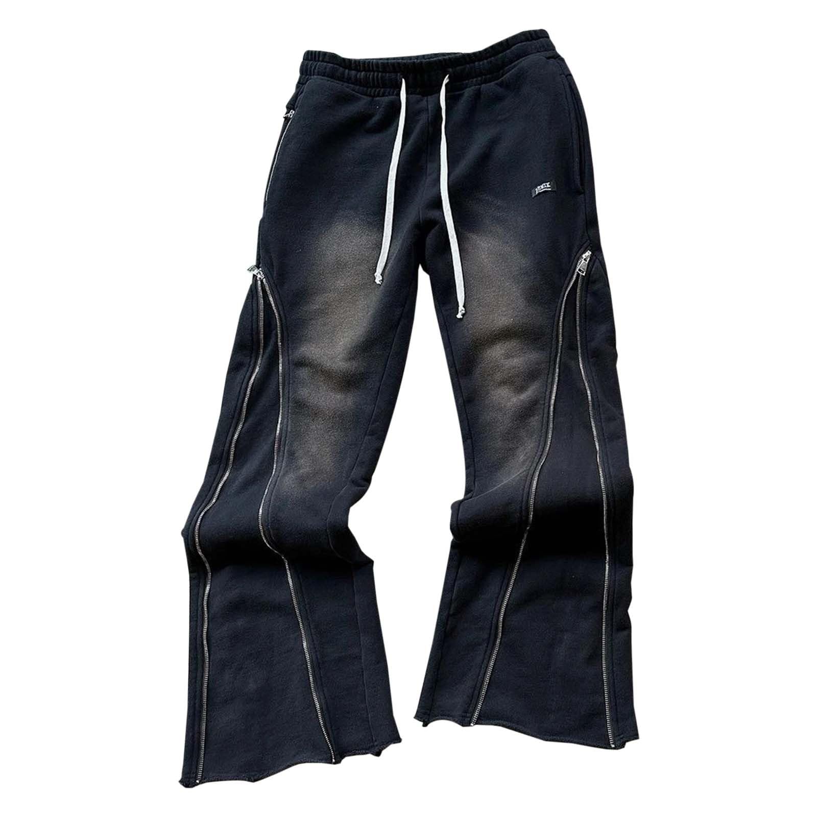 Generico Pantaloni Jogging Uomo Leggeri,Pantalones Deportivos Holgados para Hombre con CordóN Y Pierna Ancha Pantalones Sueltos para Yoga Gimnasio
