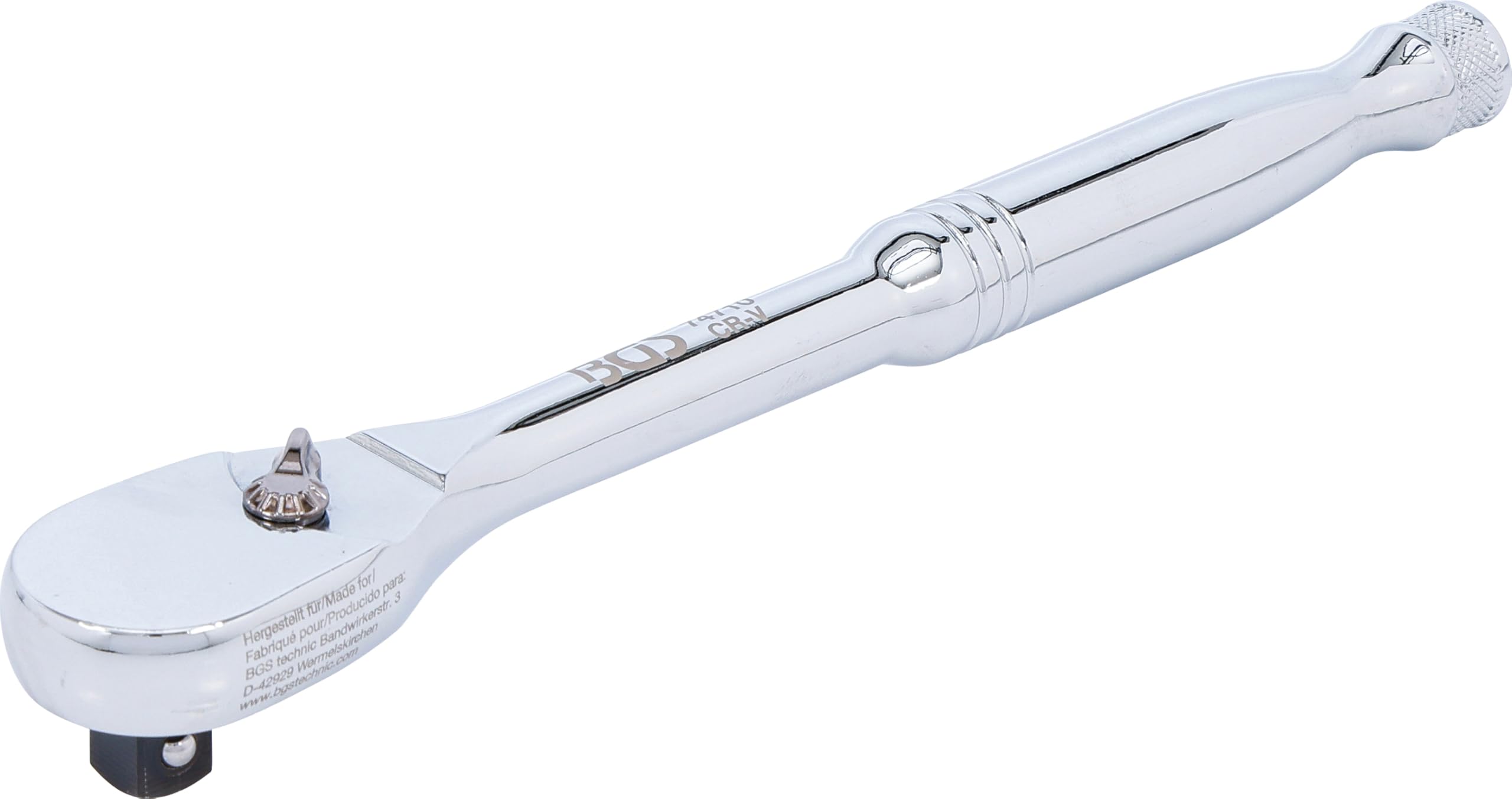 BGS 74710 | trinquete reversible | acero macizo | dentado fino | eje exterior cuadrado de 10 mm (3/8")
