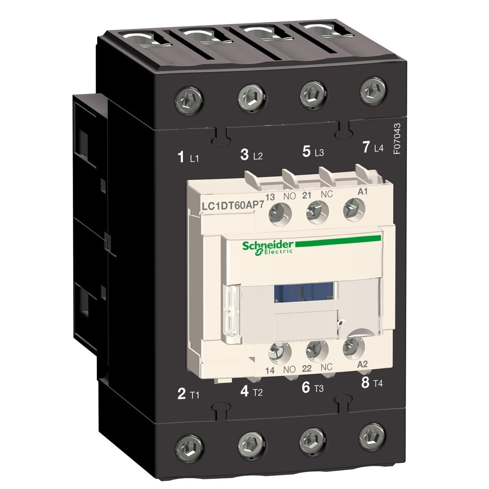 QEFHSVVZE LC1DT60AB7 Four-Pole contactor AC1 60A 24V 50 60Hz Rail Base Plate Installation