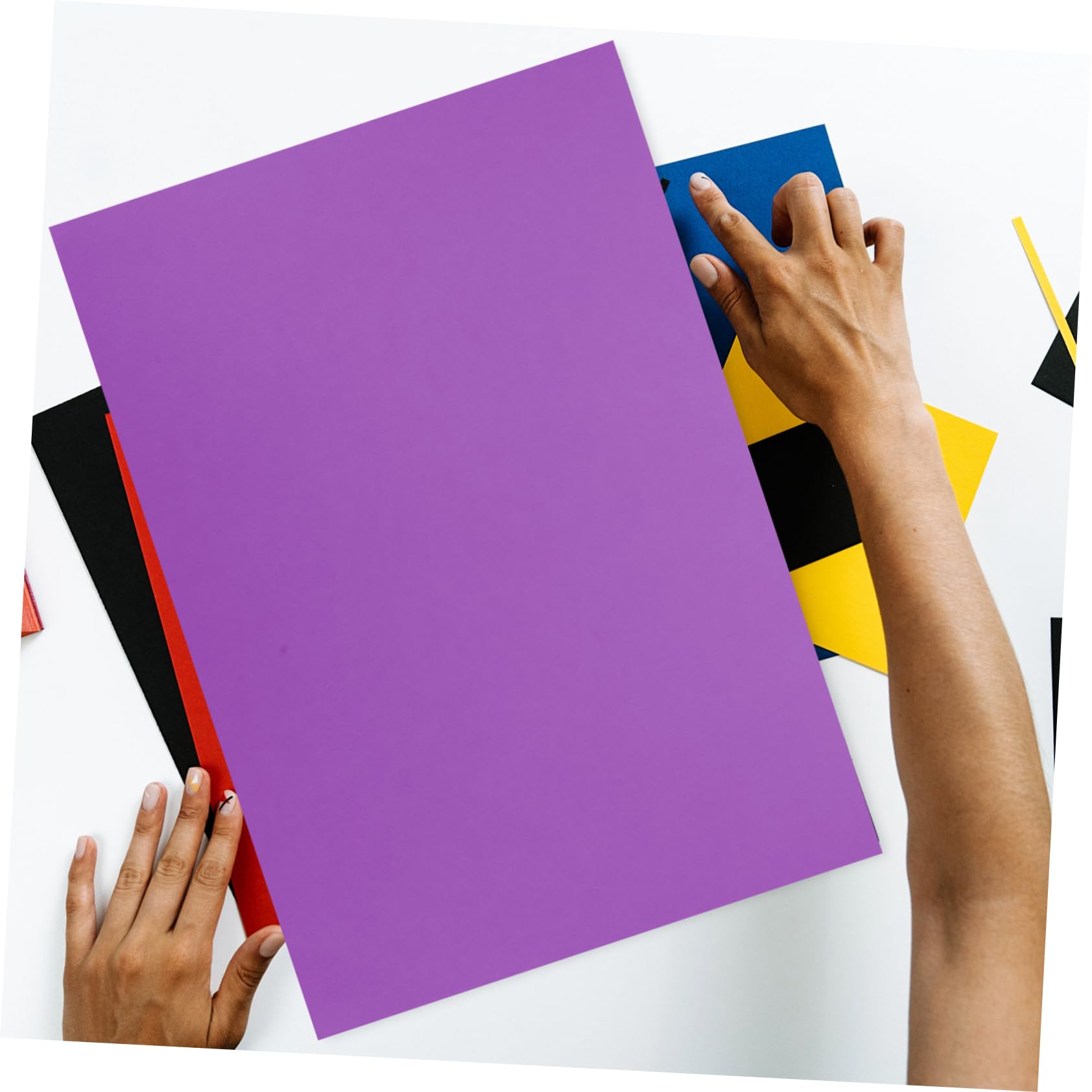 Baluue 50 feuilles Papier Cartonné pour Peinture Garçon Fille DIY Surface Lisse pour Crayons Marqueurs Aquarelle et Peinture à Huile Léger et Facile à Découper