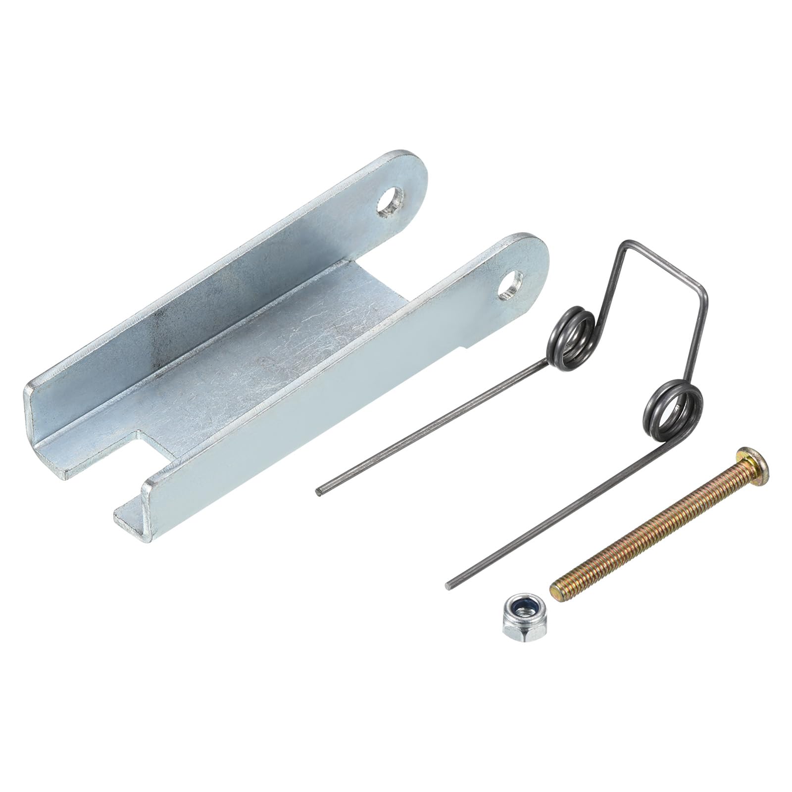 PATIKIL 84mm Gancho Seguridad Cierre Kit, 2 Paquete Metal Remolque Receptor Enganche Reemplazo para Horquilla Gancho Remolque, Plateado