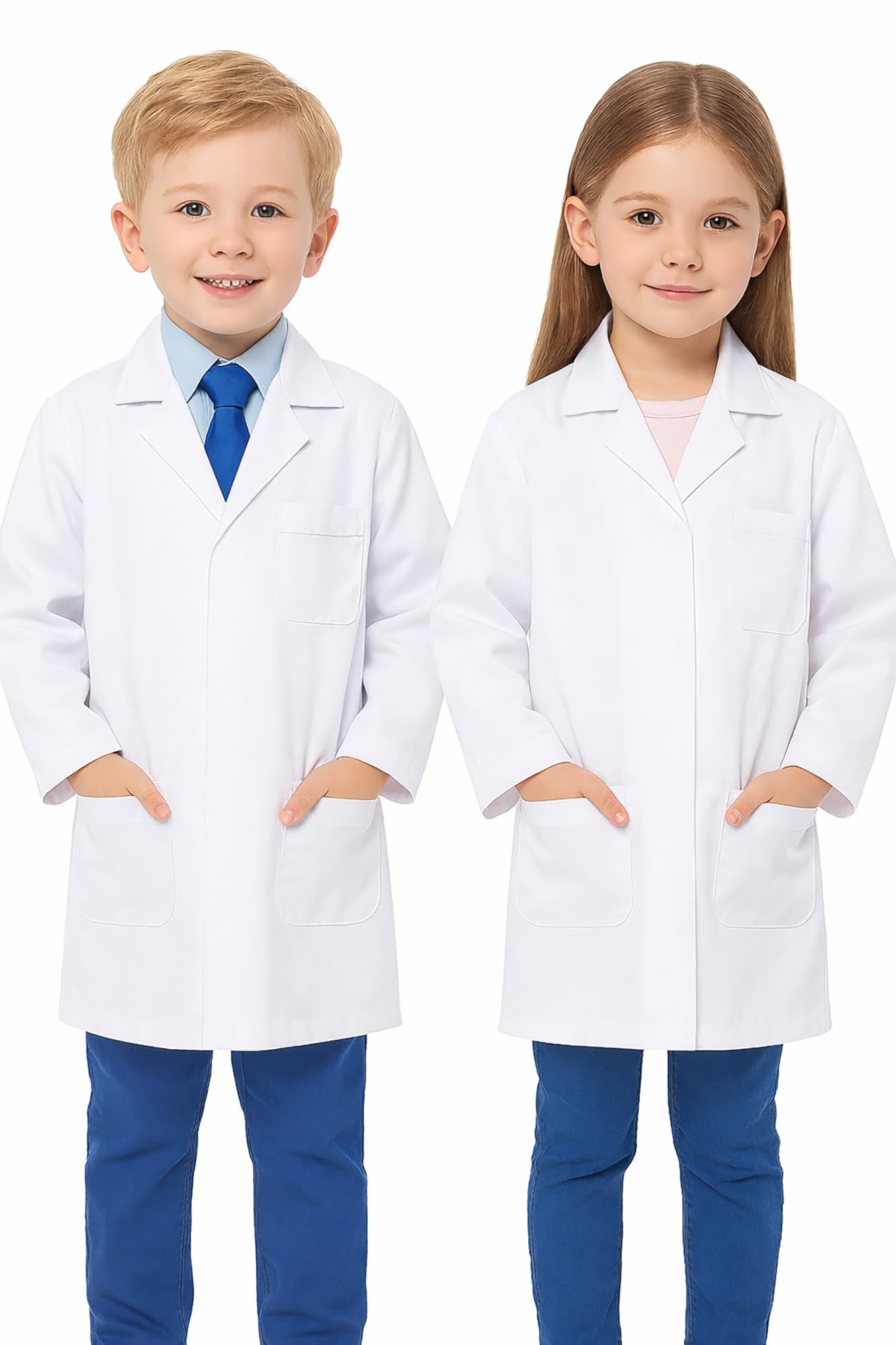 Ibex Unisex Kids White Polycotton Kids Lab Coat – Scientist Costume, Doctor Outfit, For Children, 31W 12-13 Years