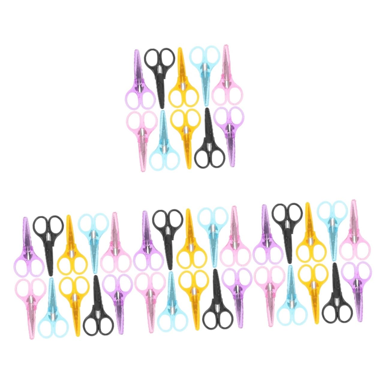 40 Pièces Ciseaux de Bureau Multifonction Résistants à Usure Ciseaux à Papier Ronds pour Travaux Manuels et Coiffure et Portables