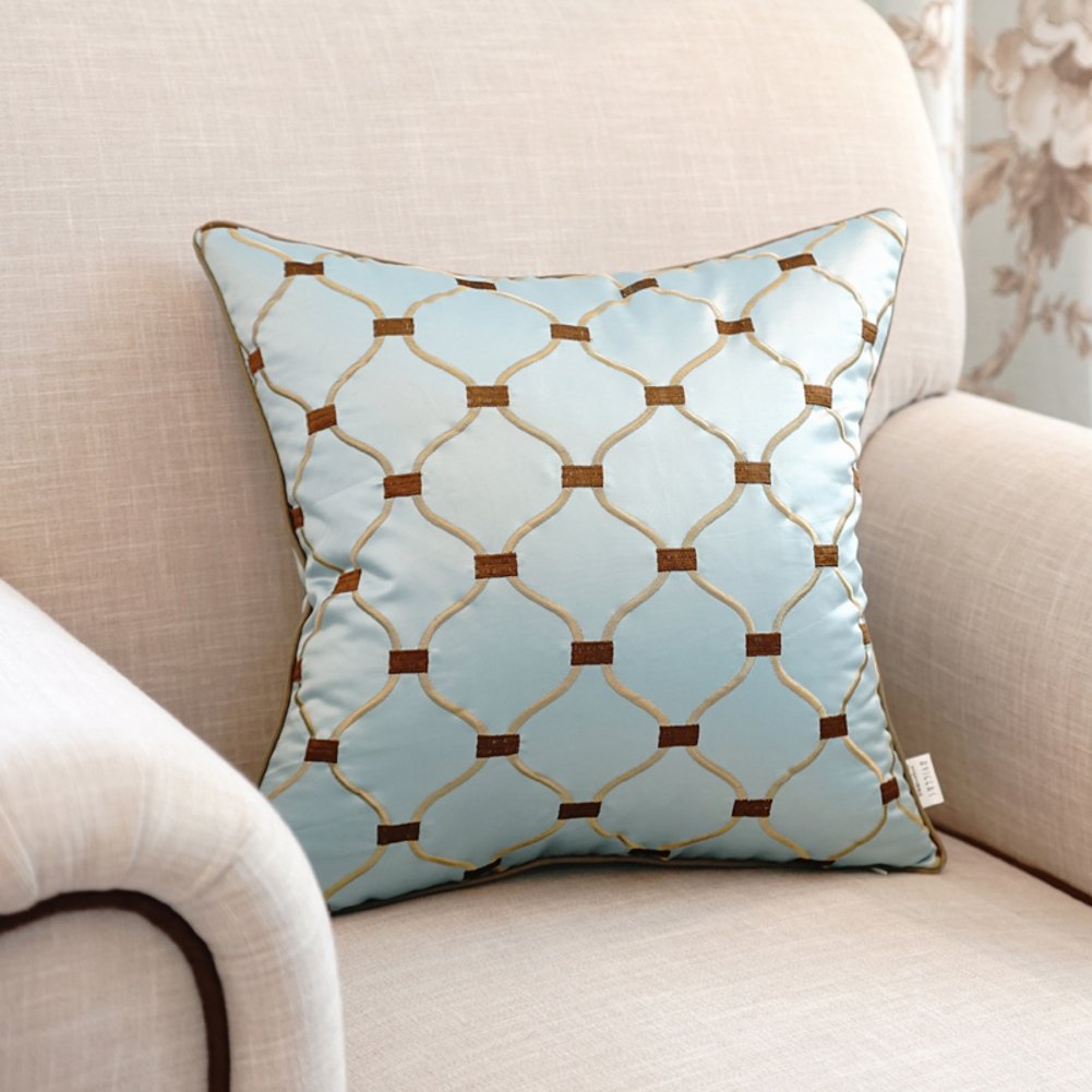 Coussins du canapé brodé de style européen grand oreiller lit coton PP 60x60