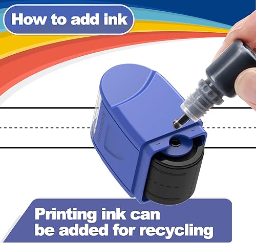 Miniatura 10 de Sellos de líneas de escritura a mano, rodillo de línea autoentintada, sellos rodantes, herramienta de práctica de escritura a mano para profesores,