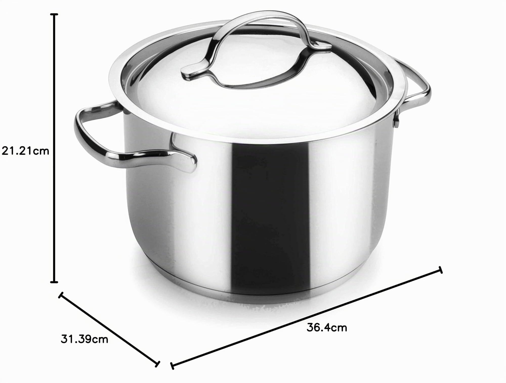 LACOR 32128 - Olla con Tapa Basic 28 cm Acero Inoxidable - Uso Profesional | En acero inoxidable, para cocidos y grandes cantidades; ideal para cocina profesional y uso diario en casa, para el día a día