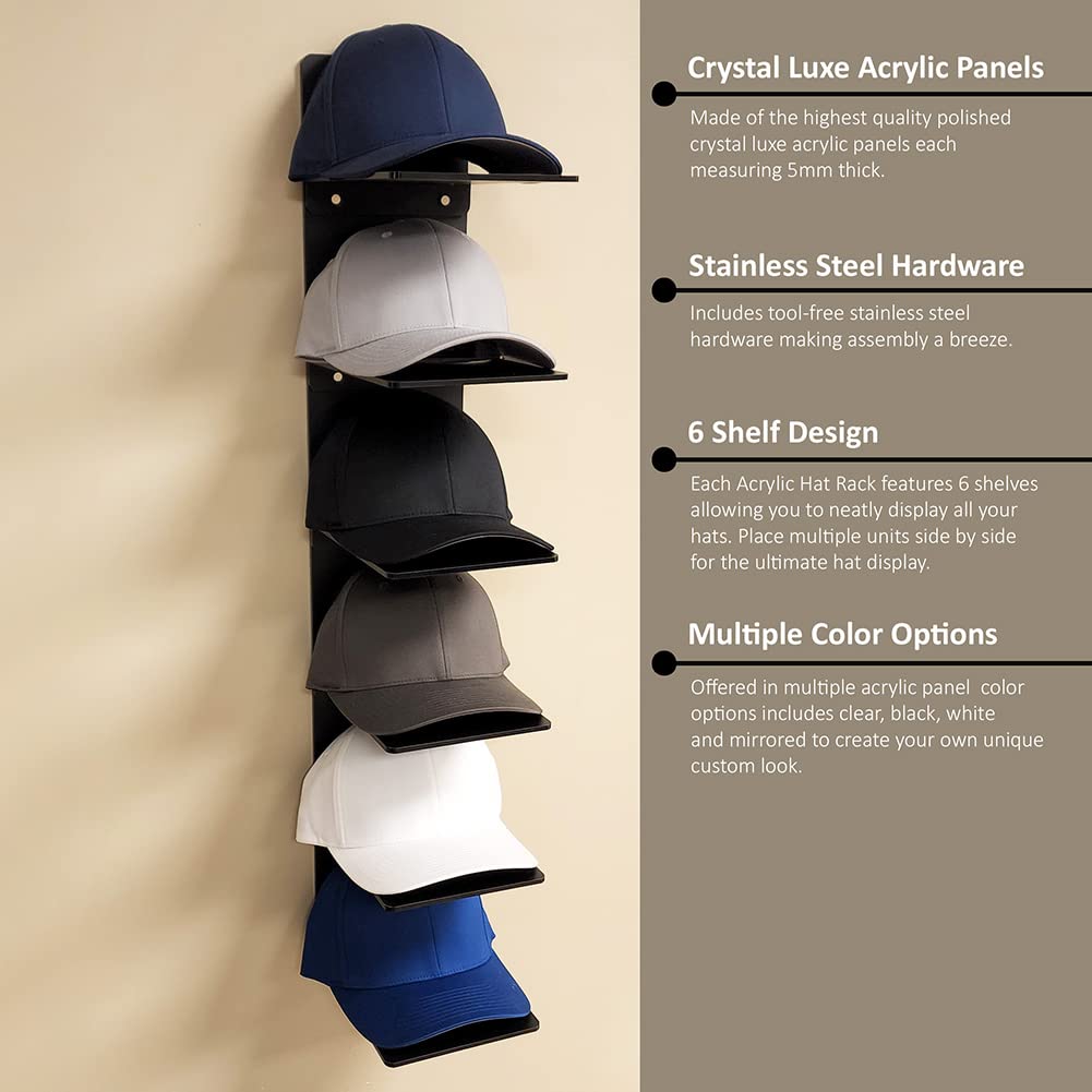 Organizador De Gorras Para Pared - Soporte Apilable, Diseño Moderno, Material ABS Resistente