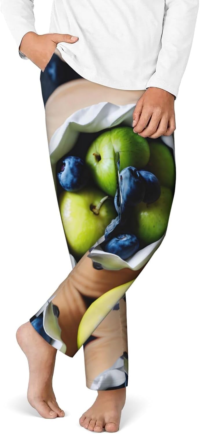 Fruit Picture Print Comfortable Pajama Pants,Teenagers Pajama Pants,For Both Lounging At Home And Outings